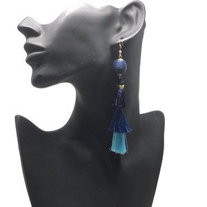 ombre tassel tier earrings